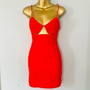 Superdown Red Strapless Dress